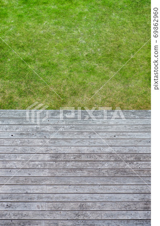 Terrace boarding and lawn 69862960