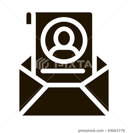 Envelope with Voter Information Sheet Icon Vector Glyph Illustration 69863776