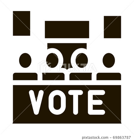 Election Icon Vector Glyph Illustration 69863787