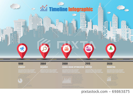 Business road map timeline infographic, Vector Illustration 69863875