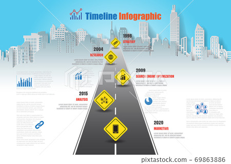Business road map timeline infographic, Vector Illustration 69863886