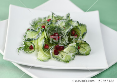 Cucumber and Pomegranate Salad Cucumber and Pomegranate Salad 69867488