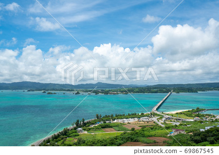 Scenery of Kouri Island and Kouri Ohashi seen from Kouri Ocean Tower 69867545