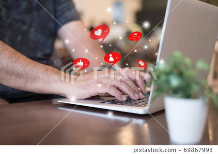 Social media and digital network Social media and digital network 69867993