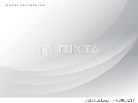 Abstract white and grey elegant curve background. 69868217