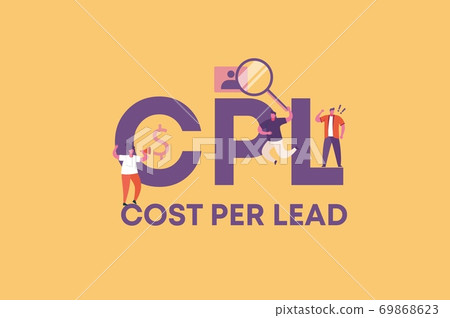 CPL cost per lead. Commercial profitable trade and successful financial income distribution corporate business. 69868623
