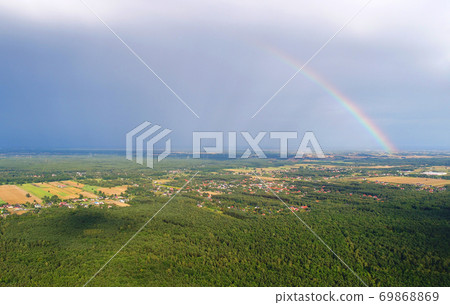 Rainbow seen from the air 69868869