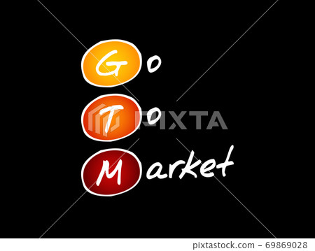 GTM - Go To Market acronym, business concept GTM - Go To Market acronym, business concept 69869028