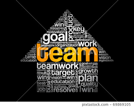 TEAM Arrow Word Cloud, business concept 69869105