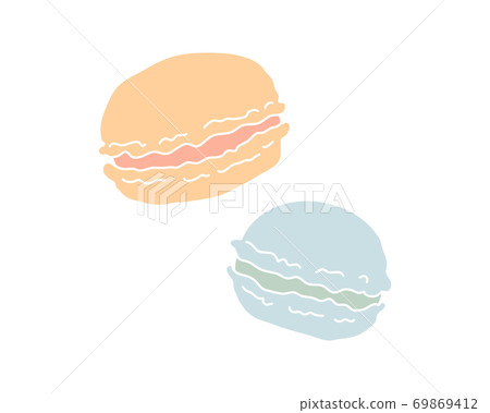 Cute hand-painted macaron illustration set / sweets / sweets / sugar / dessert / pastry Cute hand-painted macaron illustration set / sweets / sweets / sugar / dessert / pastry 69869412