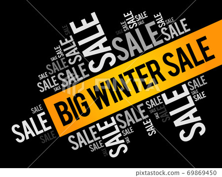 Big winter sale words cloud, business concept Big winter sale words cloud, business concept 69869450