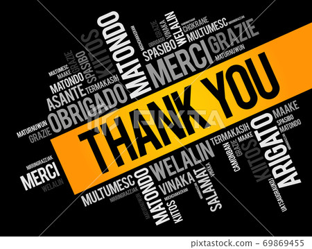 Thank You Word Cloud background, all languages Thank You Word Cloud background, all languages 69869455