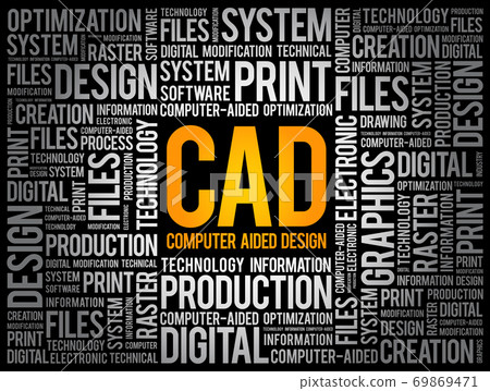 CAD - Computer Aided Design word cloud 69869471