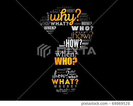 Question mark - word cloud background 69869528
