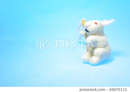 用針氈製成的壽喜兔 69870113