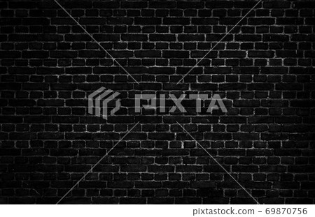 Dark brick wall grunge texture background. 69870756