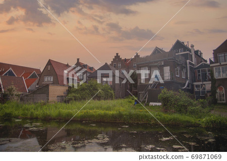 Traditional houses in Holland Traditional houses in Holland 69871069