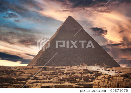pyramids of Giza, in Egypt. 69871076