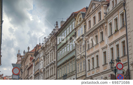 beautiful old streets of Prague. 69871086