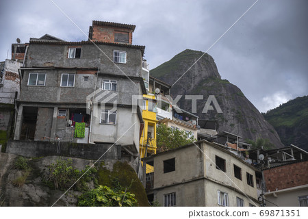 Rio de Janeiro downtown and favela Rio de Janeiro downtown and favela 69871351