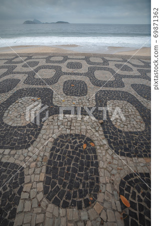 Deserted Ipanema Beach during the Coronavirus Infection (COVID-19 69871362