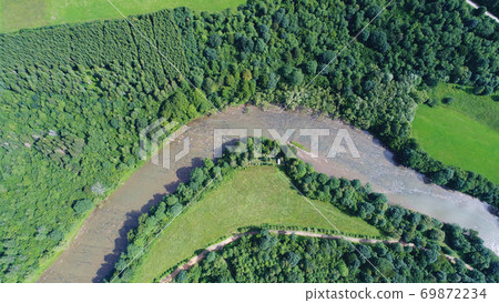 River from the air River from the air 69872234