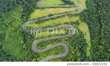 Road seen from the air Road seen from the air 69872242