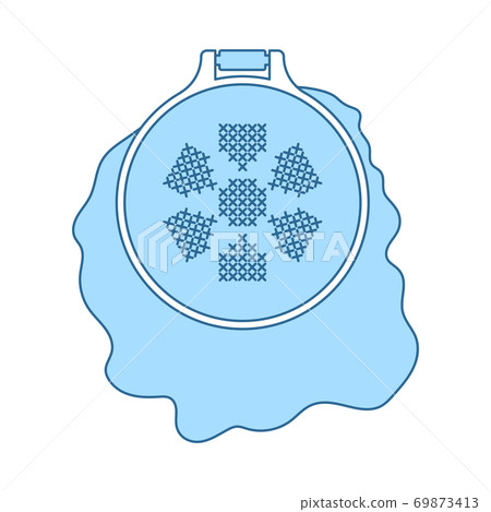 Sewing Hoop Icon 69873413