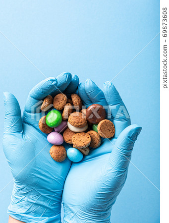 Saint Nicholas day during covid-19 pandemic in the Netherlands 69873608