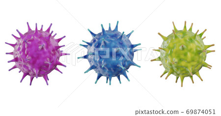 Three-color virus material Three-color virus material 69874051