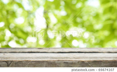 Wooden table background 69874107
