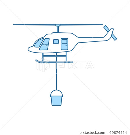 Fire Service Helicopter Icon 69874334