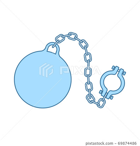 Fetter With Ball Icon 69874486