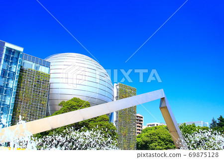 名古屋市科學館的風景和噴泉 名古屋市科學館的風景和噴泉 69875128