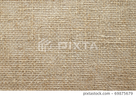 Natural linen raw uncolored textured sacking 69875679