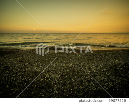 Sunset coast, scenery of Ninomiya Town, Kanagawa Prefecture Sunset coast, scenery of Ninomiya Town, Kanagawa Prefecture 69877226