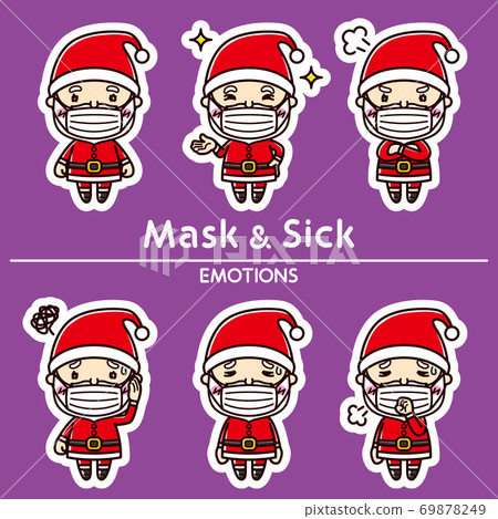 聖誕老人表情套裝/面具/噁心 69878249