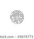 Fingerprint Icons. Identification and security. Vector illustration 69878773