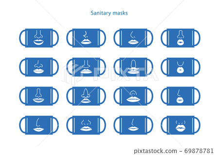 Mask hygiene face mask icon button vector preventive AI material JPEG image Mask hygiene face mask icon button vector preventive AI material JPEG image 69878781