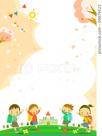 Children who go to school with school bags of their favorite color, regardless of gender 69879525