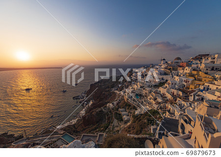 [希臘]從聖托里尼島伊亞（Oia）舊城堡看世界上最好的日落日落巡遊3 69879673