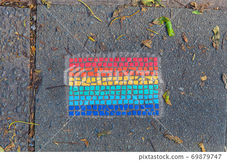 LGBT mosaic, Sackville Gardens, Manchester, UK LGBT mosaic, Sackville Gardens, Manchester, UK 69879747