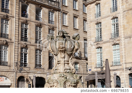 Parliament Square fountain close-up, Bordeaux, France Parliament Square fountain close-up, Bordeaux, France 69879835
