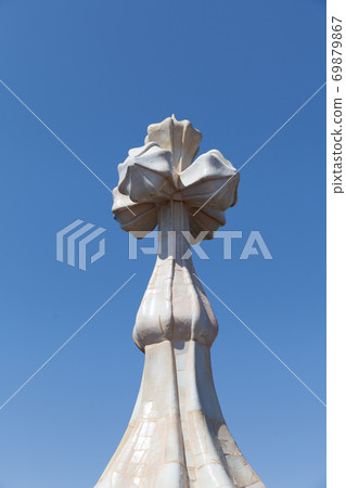 Cross on the top of Roof of Casa Batllo, Barcelona, Spain Cross on the top of Roof of Casa Batllo, Barcelona, Spain 69879867