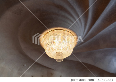 Casa Batllo Ceiling and chandelier close-up, Barcelona, Spain 69879885