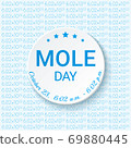 Mole Day vector illustration. Holiday celebrated among chemists and chemistry enthusiasts on October 69880445