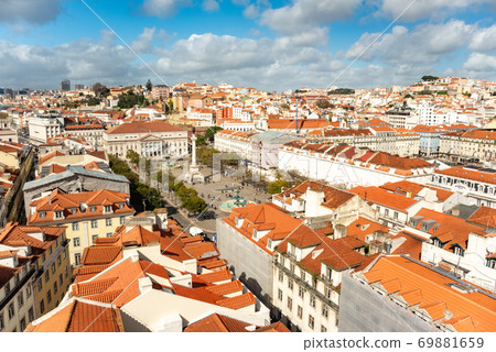 Lisbon, Portugal skyline in sunny summer day 69881659