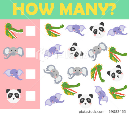 Counting. Game for Preschool Children. Educational a mathematical game. Educational game for children. 69882463