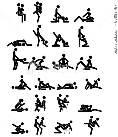 All Sex Positions Toons - Cartoon Different Sex Poses or Position Couple... - Stock Illustration  [69882467] - PIXTA