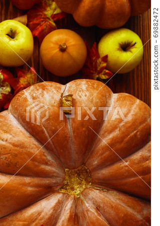 Bunch of pumpkins and apples. Bunch of pumpkins and apples. 69882472